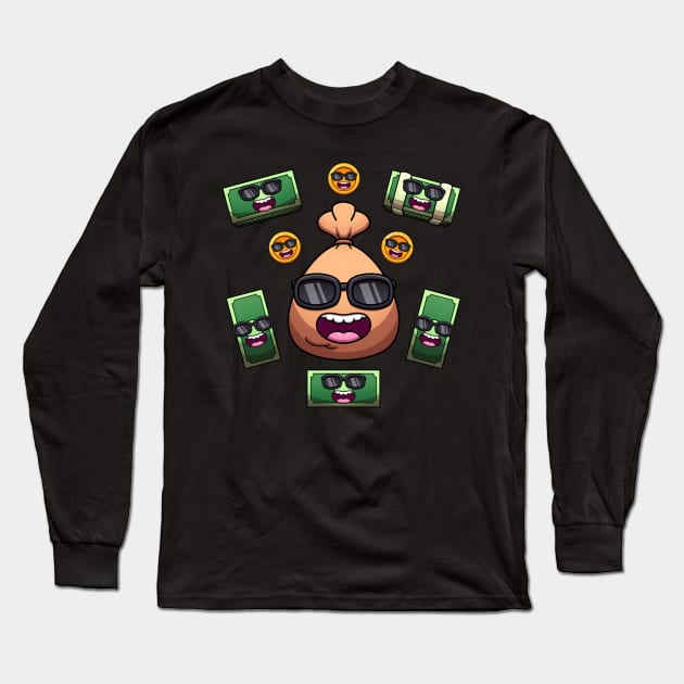 Cool Money Long Sleeve T-Shirt by TheMaskedTooner